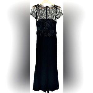 Marchesa Black Silk Maxi Dress